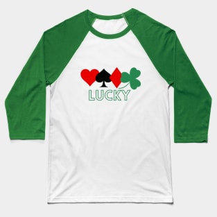 Lucky Playing Cards Baseball T-Shirt